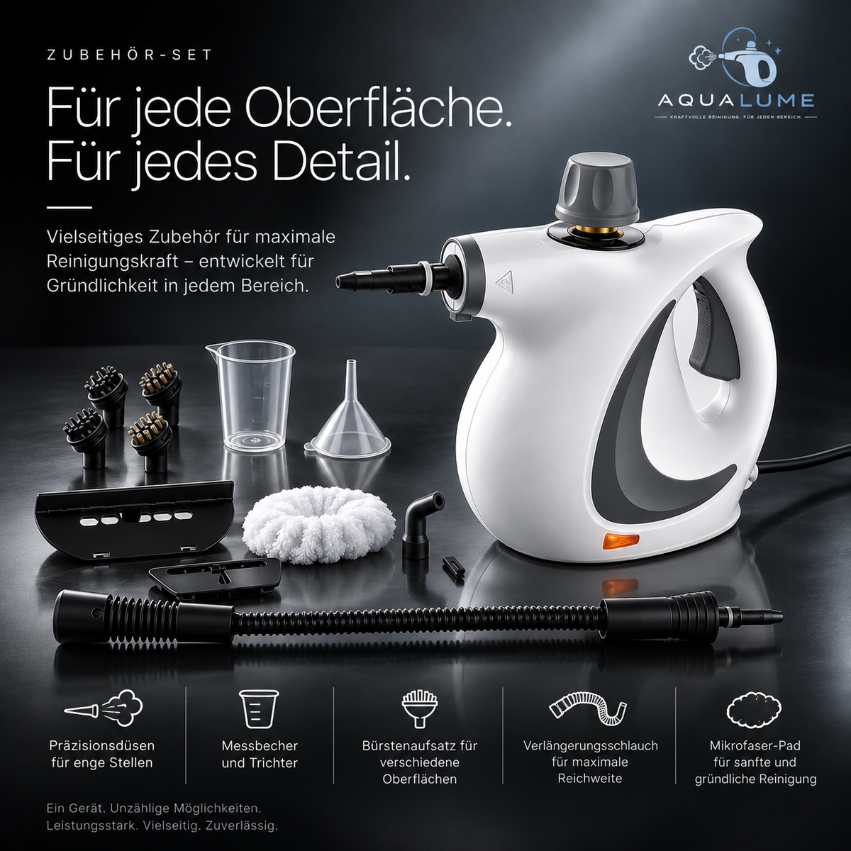AquaLume VaporMax Pro – kompakter Handdampfreiniger