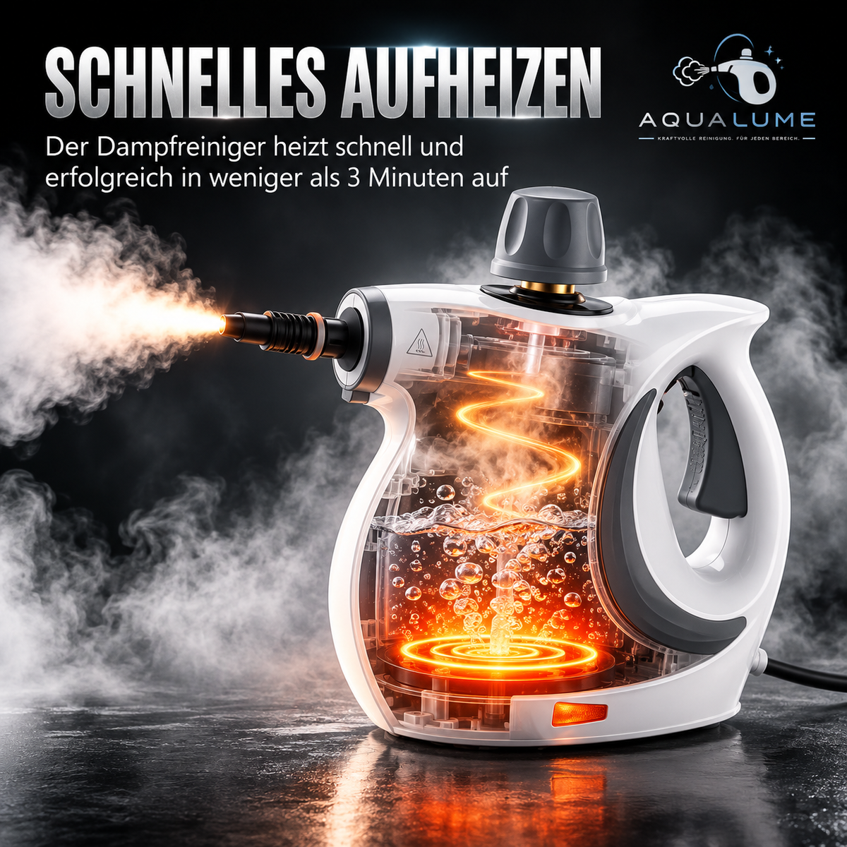 AquaLume VaporMax Pro – kompakter Handdampfreiniger